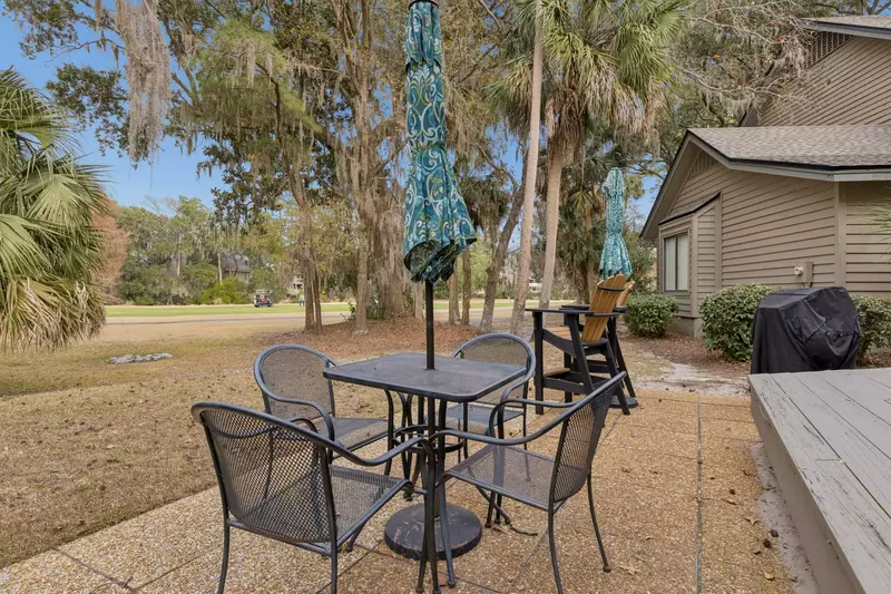 Outdoor seating and propane grill