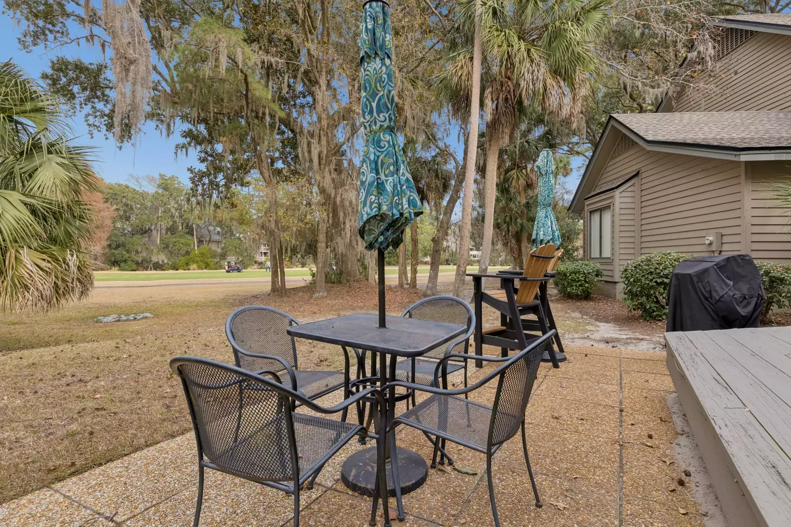 Outdoor seating and propane grill