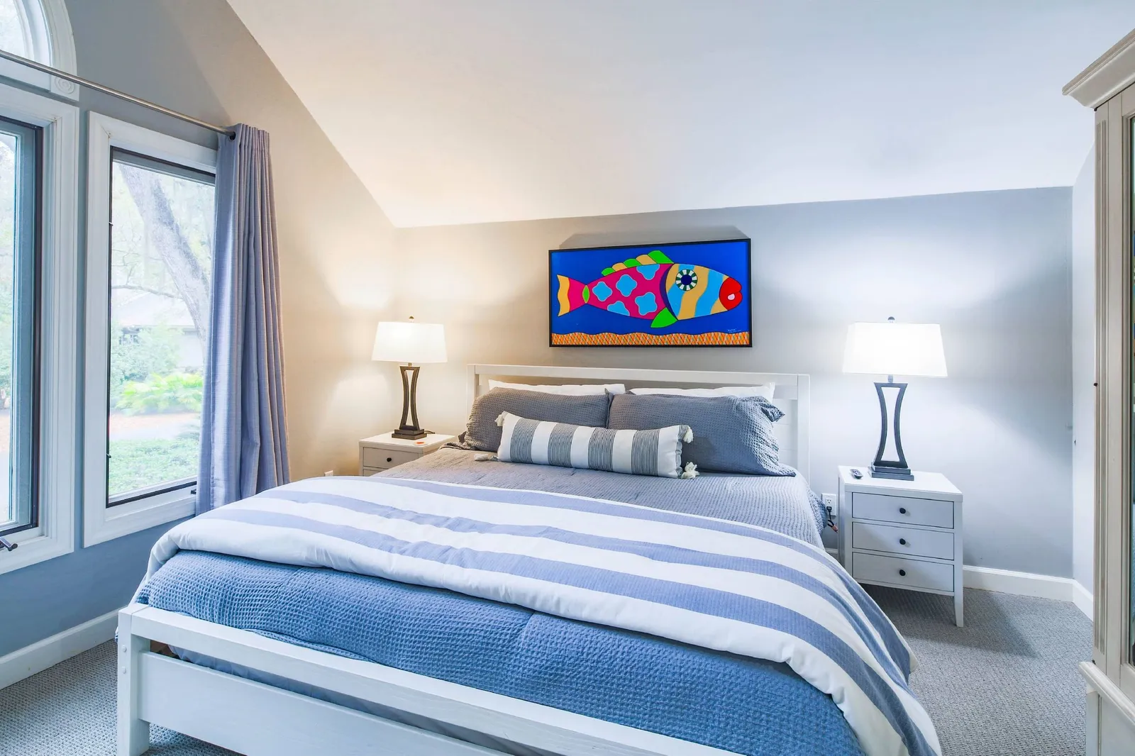 The second primary suite is located on the second floor of the home.