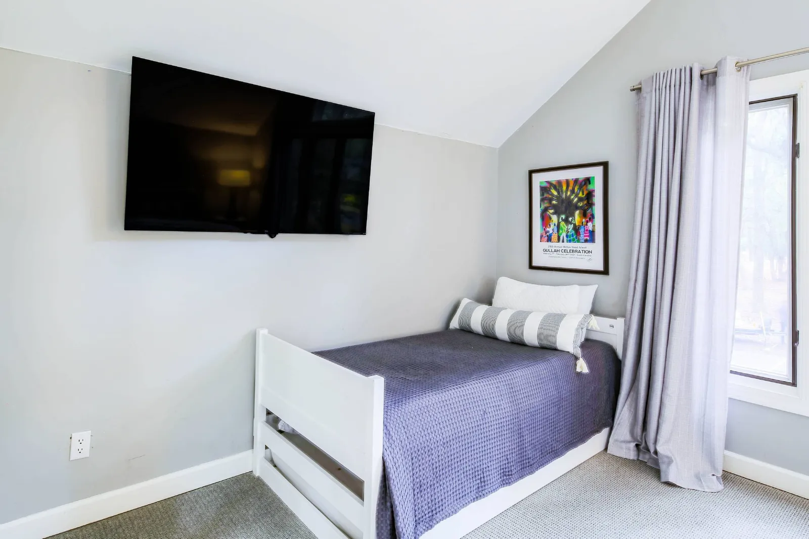 There is also a twin bed, twin trundle bed and wall-mounted smart TV in this suite.