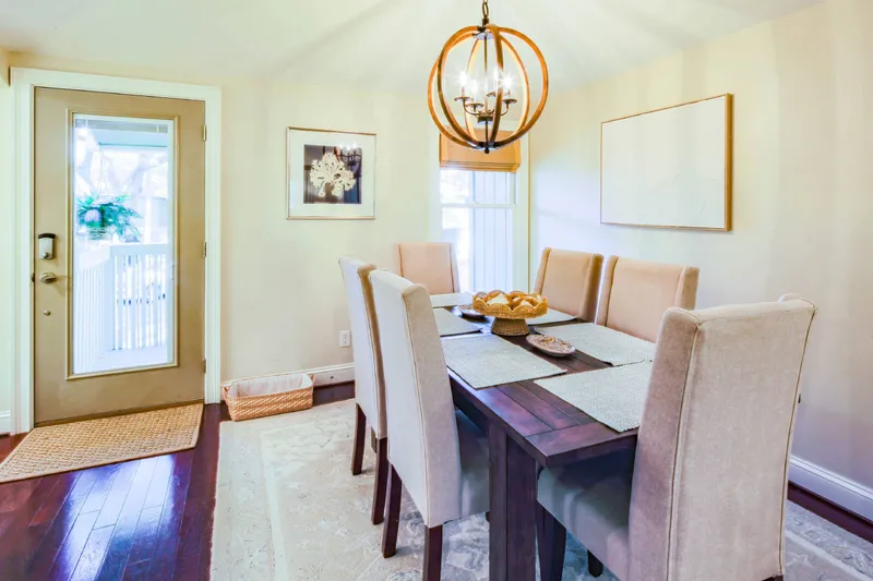 When you enter the villa's front door, you will find this dining area.