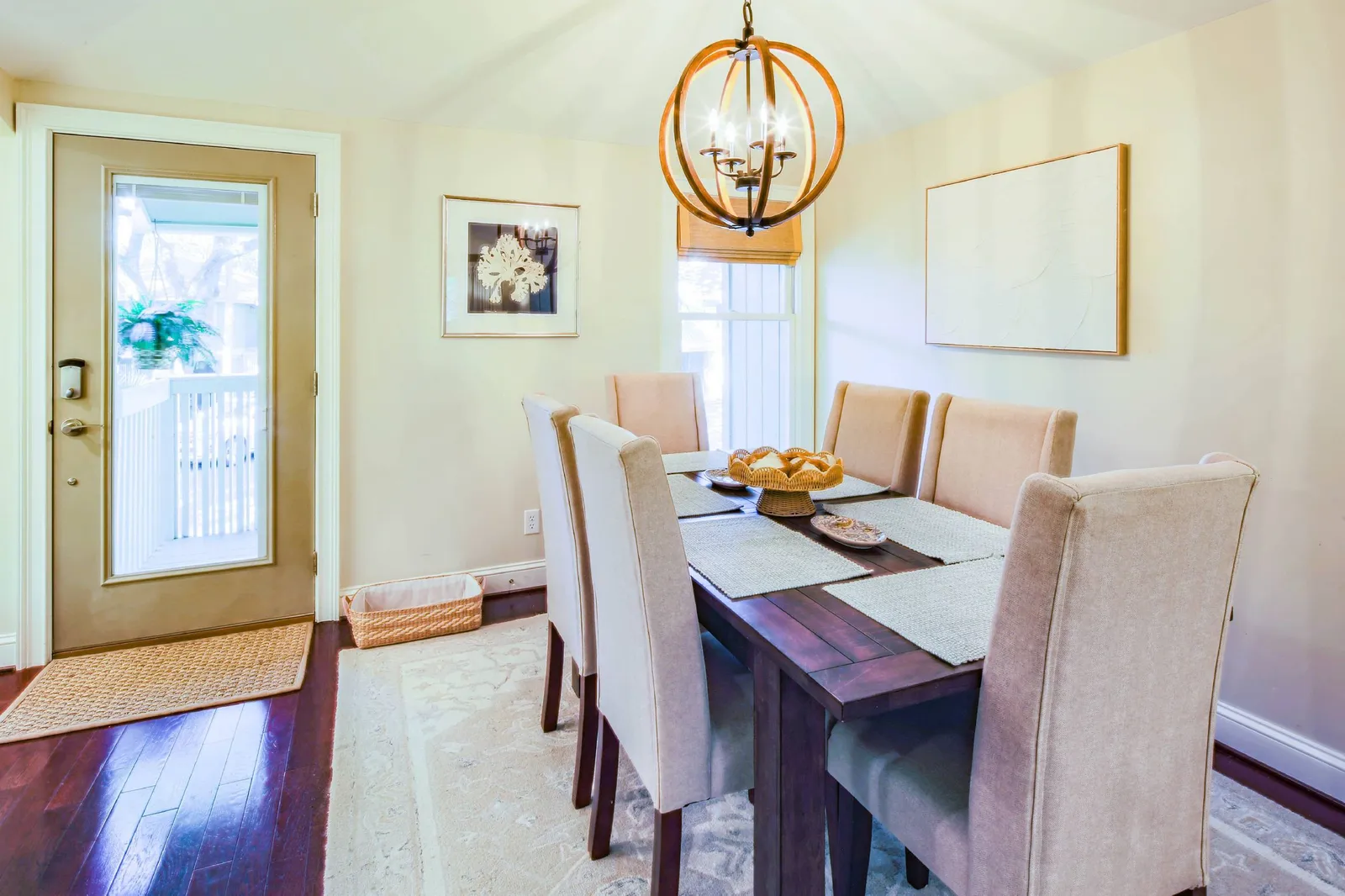 When you enter the villa's front door, you will find this dining area.