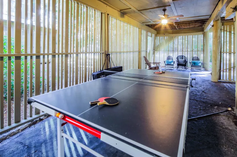 Your kids will love the ping pong table in the carport beneath the villa.