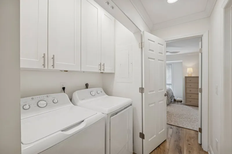 Washer and Dryer located in the Laundry Closet on the second level