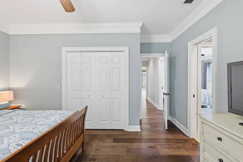 Bedroom #3-Ceining fan, large closet and a jack and jill bathroom