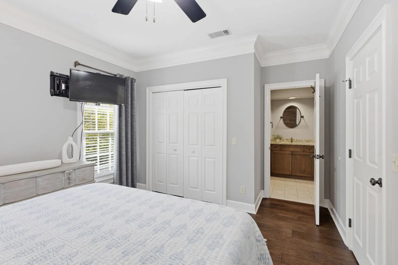 Bedroom #2 with entrance into Jack & Jill Bathroom