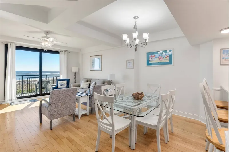You can enjoy ocean views from the kitchen, dining area and living room.