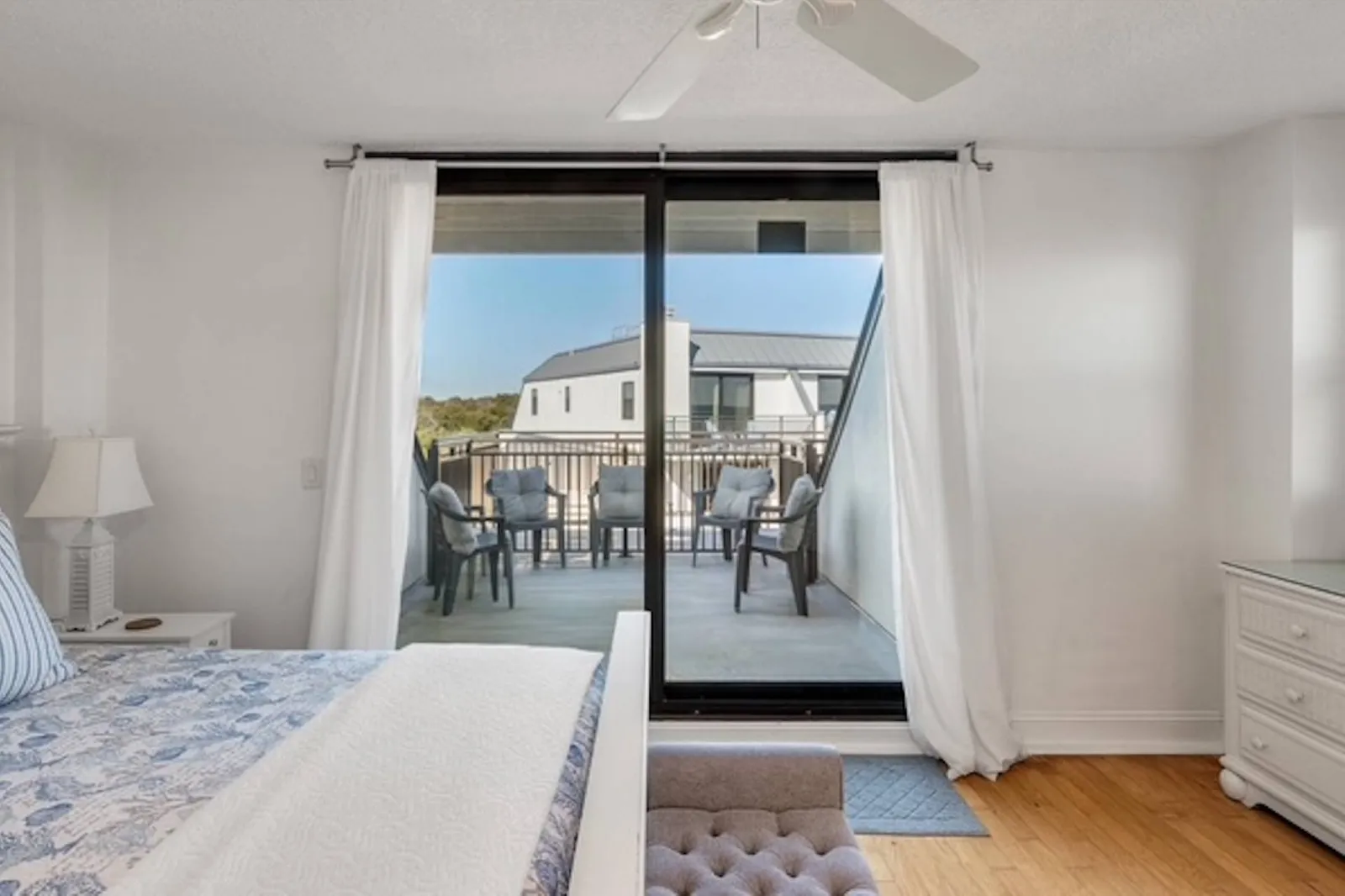 The guest suite also features sliding door access to a roof deck patio.