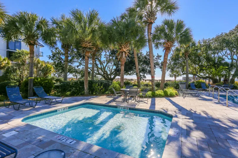 There's a kid's pool adjacent to the community pool.