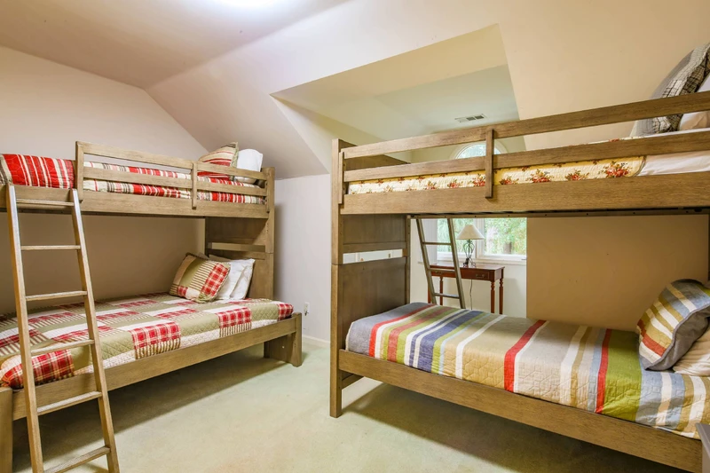 With two separate bunk beds, the bunk bedroom will be a huge hit with your kids.
