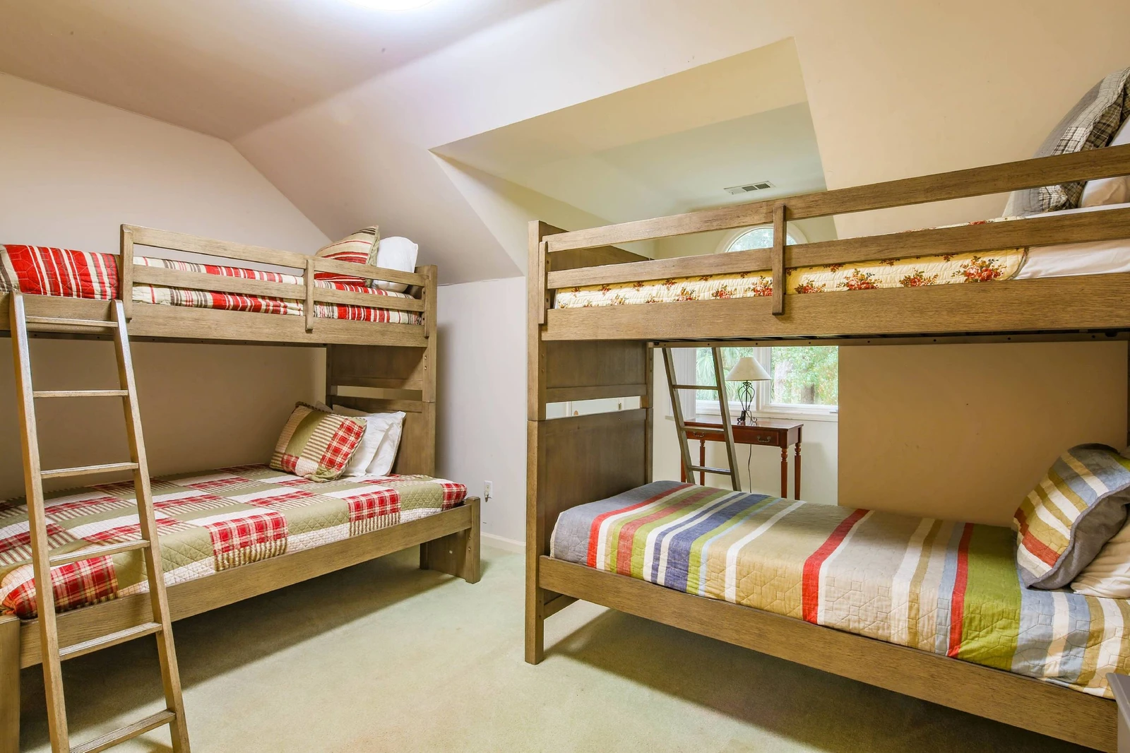 With two separate bunk beds, the bunk bedroom will be a huge hit with your kids.