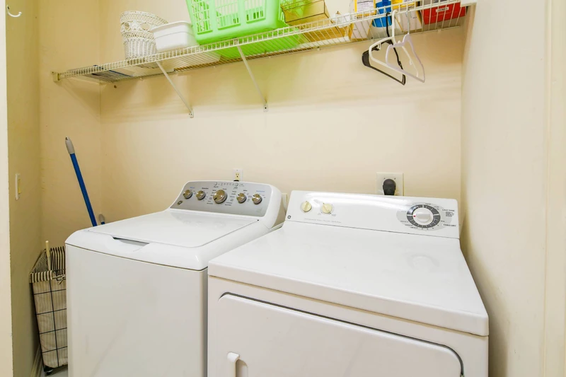 There is a washing machine and dryer available for your use.