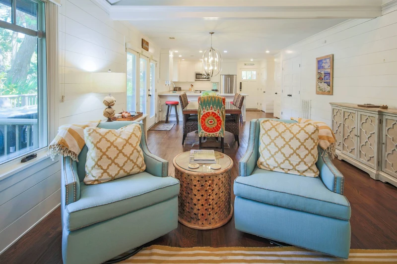 The home receives lovely natural light.