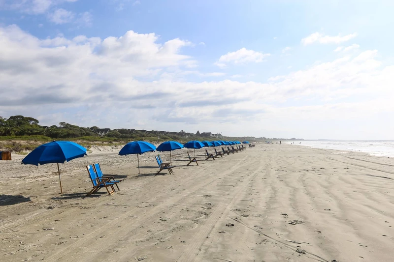 The spacious beach extends for miles -- perfect for running, biking or walking.