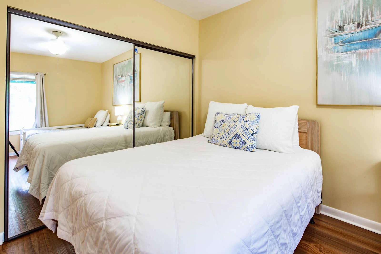Each of the beds will be made in advance of your arrival with freshly laundered sheets.