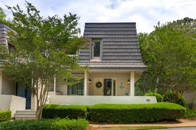 The front of the townhouse