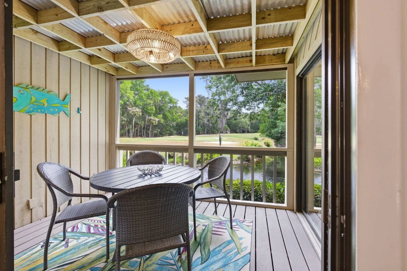 Screened in porch with a great view!