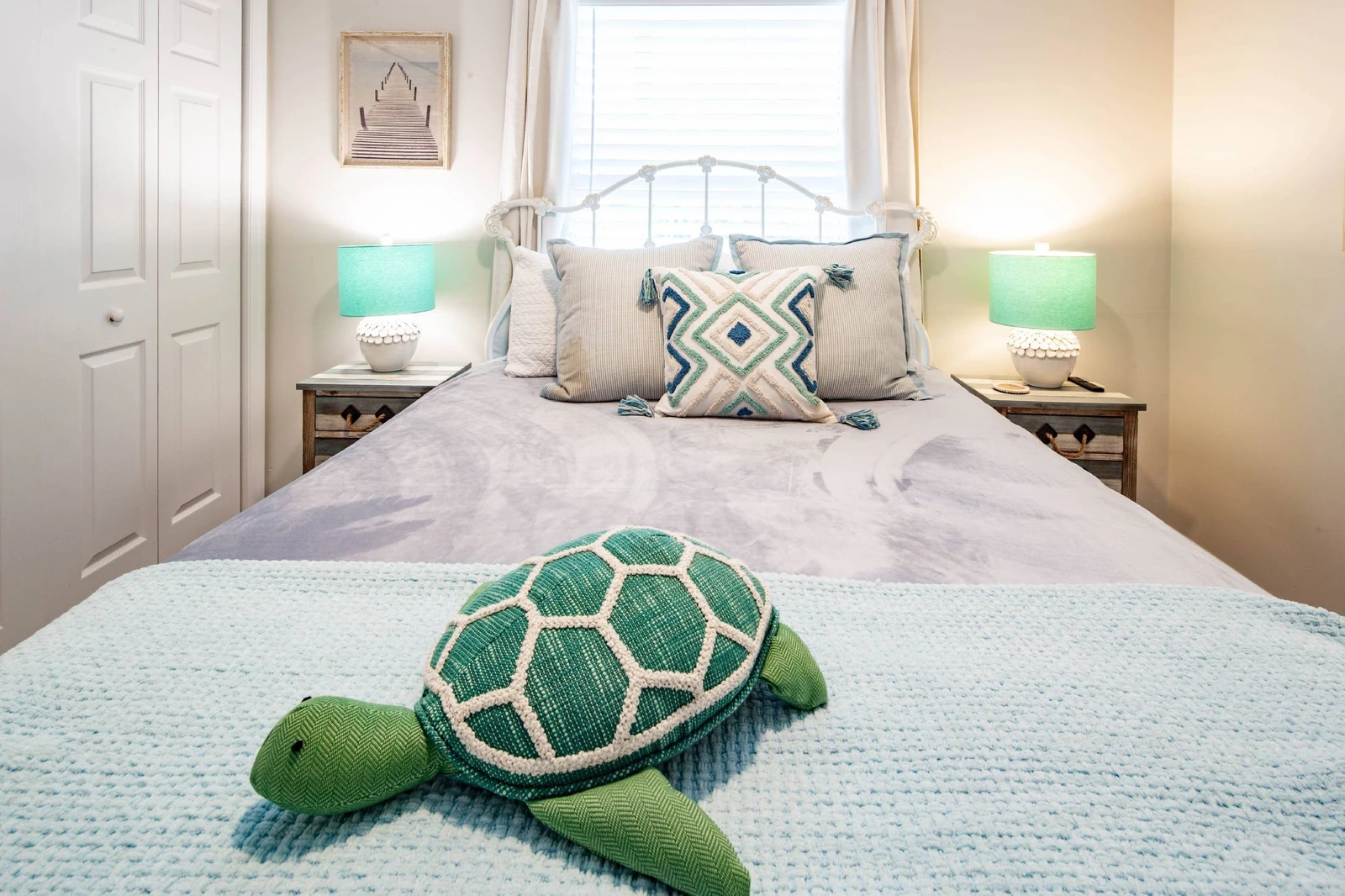 Each of the beds will be made in advance of your arrival with freshly laundered sheets.