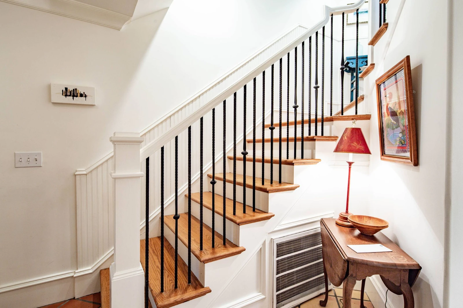 The villa is divided between three floors.  Guests must be able to navigate the mulitple staircases.